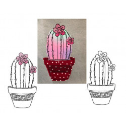 Stickdatei - Kaktus2 Line Art